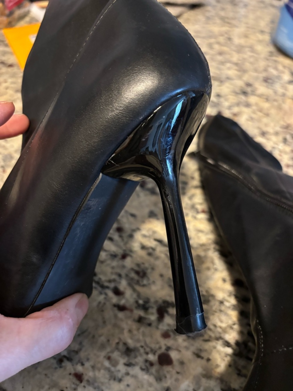 Forever 21 Black Pointed Stiletto Sock Booties - Picture 9 of 11